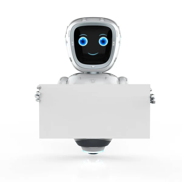 Rendering Robot Assistant White Blank Space — Stock Photo, Image