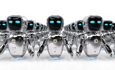 3d otomatik oluşturma grubu veya yardımcı robotlar