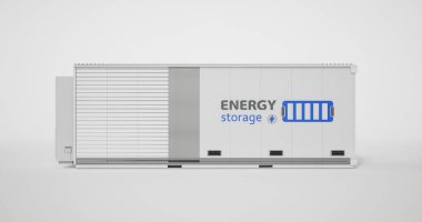 3d rendering energy storage system or battery container unit