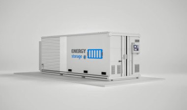 3d rendering energy storage system or battery container unit