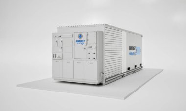 3d rendering energy storage system or battery container unit