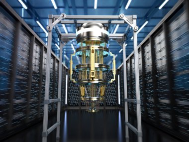 Sunucu odasında kuantum bilgisayar makinesiyle kuantum sunucu ağı oluşturuluyor