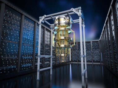 Sunucu odasında kuantum bilgisayar makinesiyle kuantum sunucu ağı oluşturuluyor