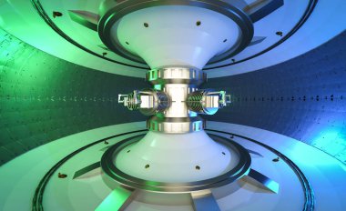 3D görüntüleme smr veya küçük modüler nükleer füzyon çekirdek haznesi içinde