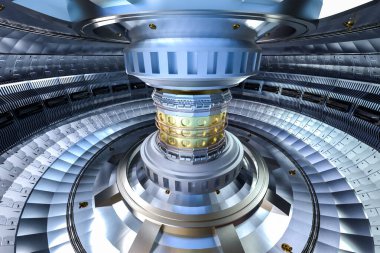 3D görüntüleme smr veya küçük modüler nükleer füzyon çekirdek haznesi içinde