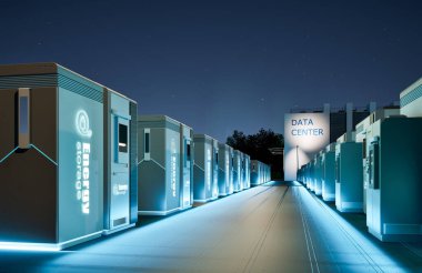 Gece veri merkezi için 3D enerji depolama sistemleri veya pil kabı birimleri