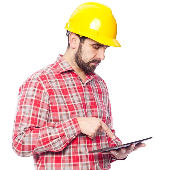 Architect holding a tablet computer — Stock Photo, Image