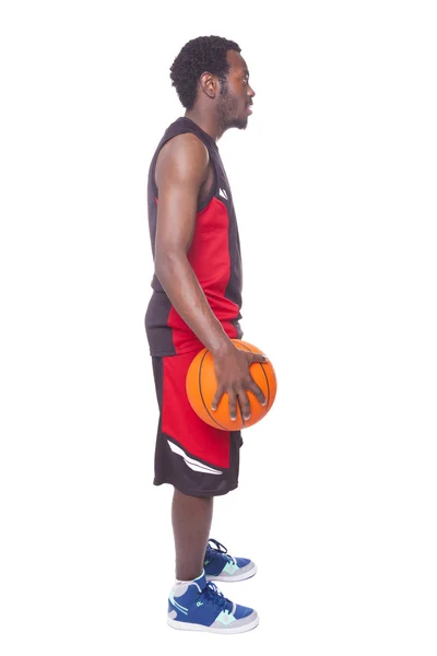 Side view of a African basketball player — Stock Photo, Image