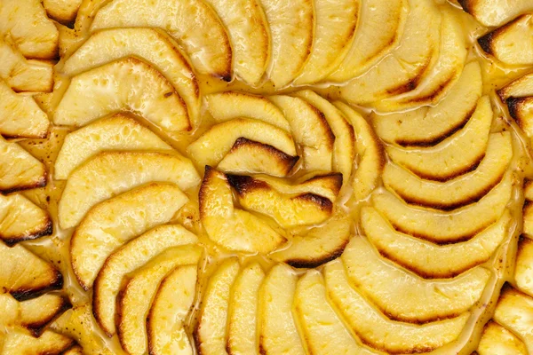 Sliced apple pie background — Stock Photo, Image