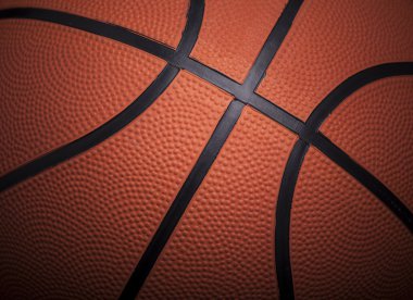 Bir basketbol topu arka plan closeup