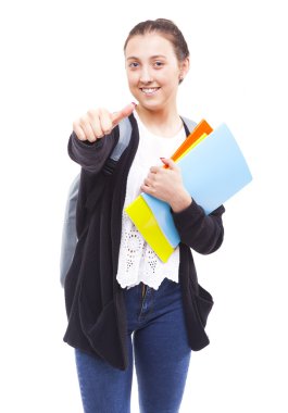 Sevimli genç öğrenci kız yaşasın