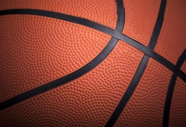 Bir basketbol topu arka plan closeup