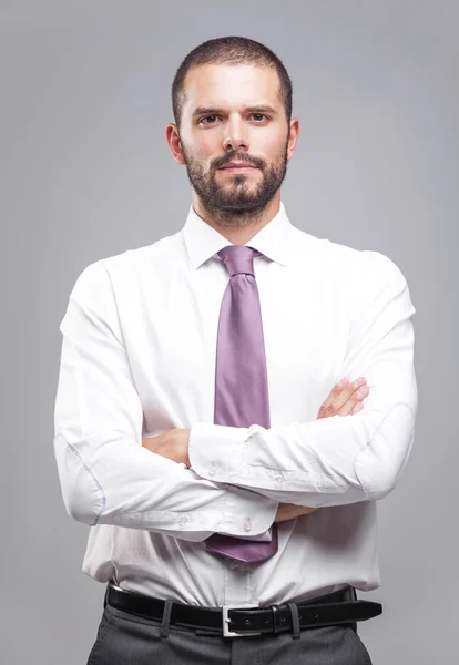 Portrait of young serious business man — Stock Photo, Image