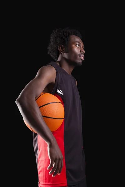 Basketball player with basket ball — Stock Photo, Image