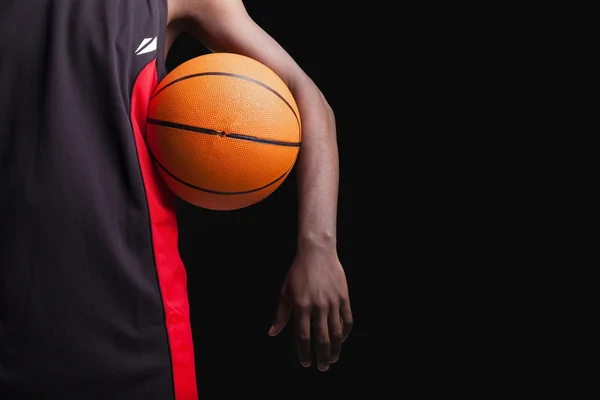 Basketball player with basket ball — Stock Photo, Image