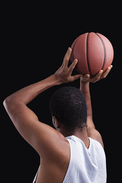 Pemain basket dengan bola — Stok Foto