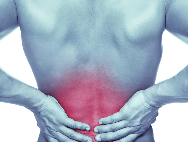 Man with back pain — Stock Photo, Image