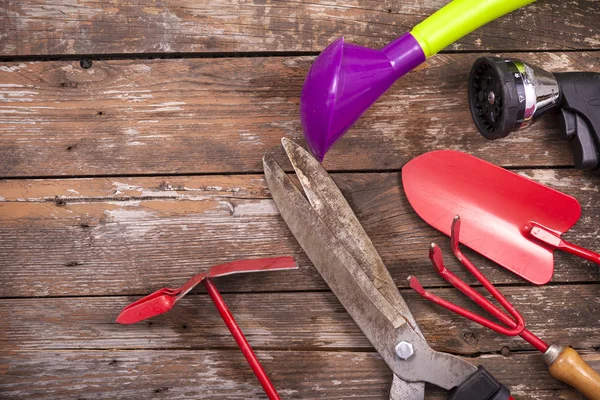 Tools on wooden background — Stock Photo, Image