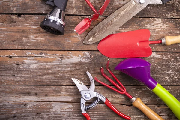 Tools on wooden background — Stock Photo, Image