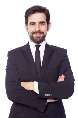 gülümseyen yakışıklı işadamı