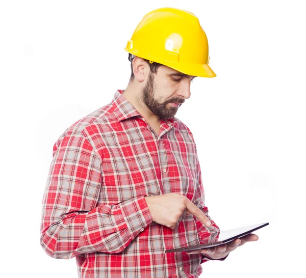 Architect with tablet computer — Stock Photo, Image