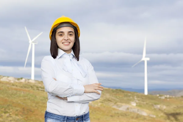 Säker kvinnliga ingenjör — Stockfoto