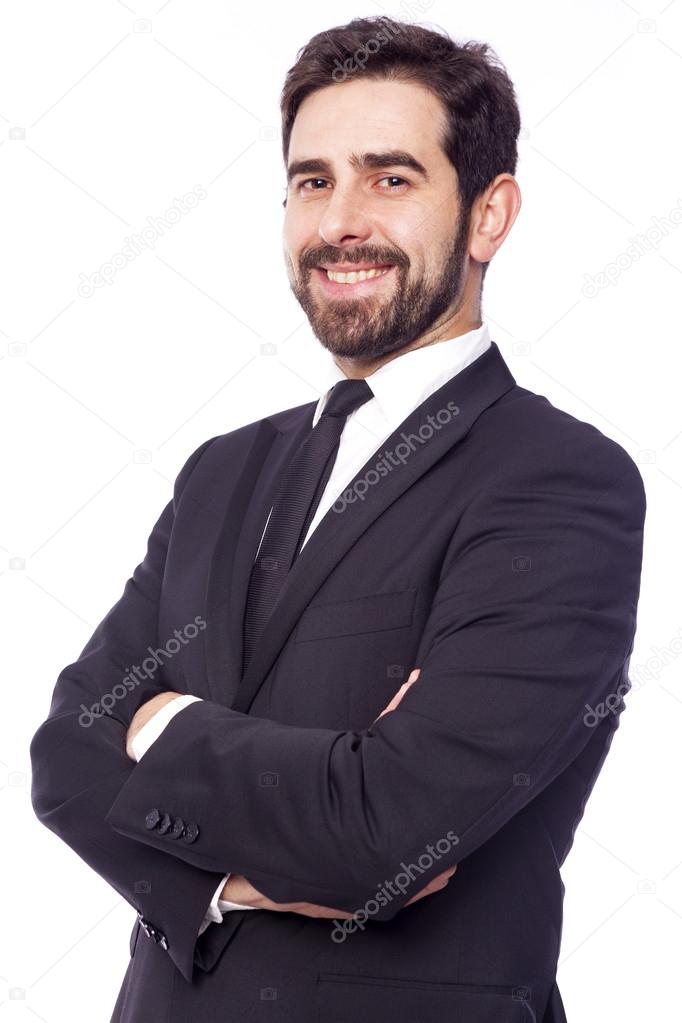 Smiling handsome business man
