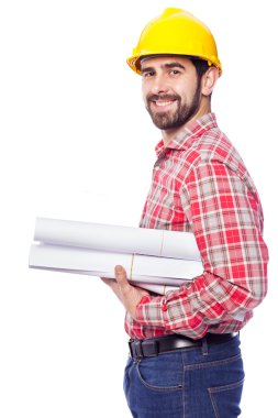 gülümseyen genç mimar