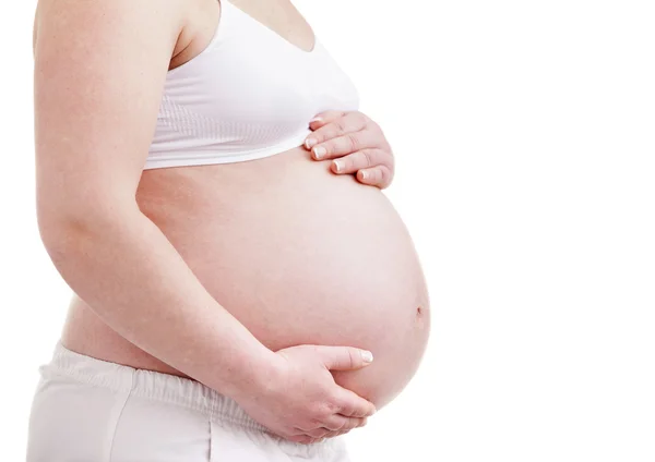 Acercamiento de una barriga embarazada —  Fotos de Stock