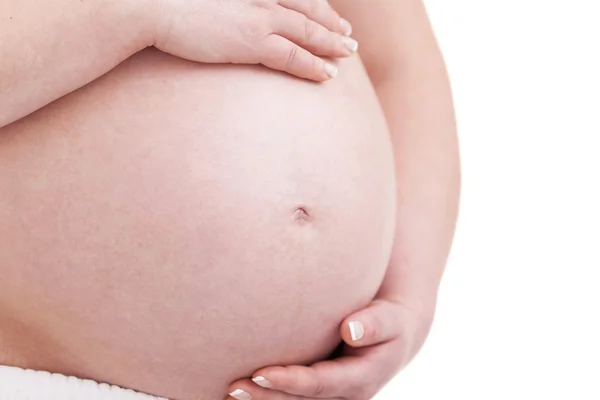 Close up of a pregnant belly Stock Photo
