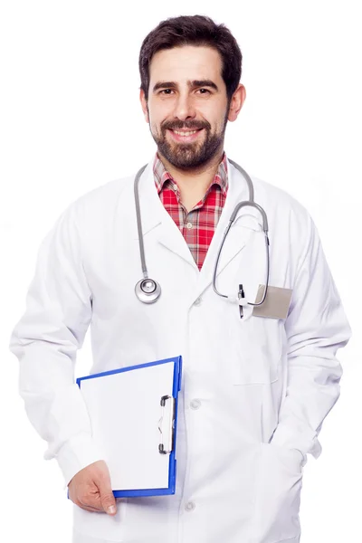 Retrato de um médico sorridente feliz — Fotografia de Stock