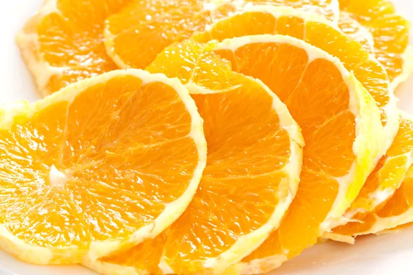 Tranches d'orange fond — Photo