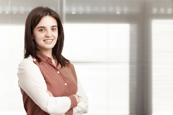 Vertrouwen lachende vrouw — Stockfoto