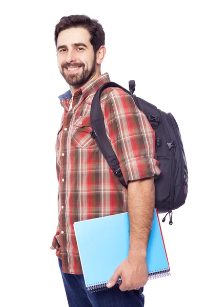 Retrato de un apuesto estudiante sonriente — Foto de Stock