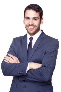 Yakışıklı bir iş adamının portresi.