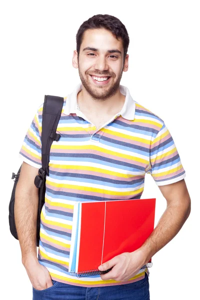 Glücklich lächelnder Student im Stehen — Stockfoto