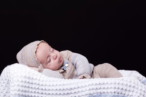 Newborn baby boy sleeping — Stock Photo, Image