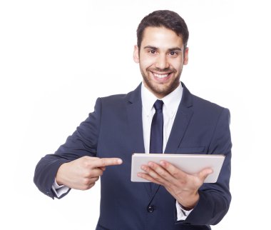 Bir Tablet bilgisayar Holding iş adamı