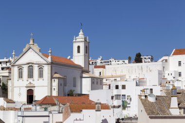 Old town of Albufeira in Portugal clipart