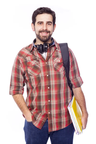 Портрет усміхненого студента чоловічої статі — стокове фото