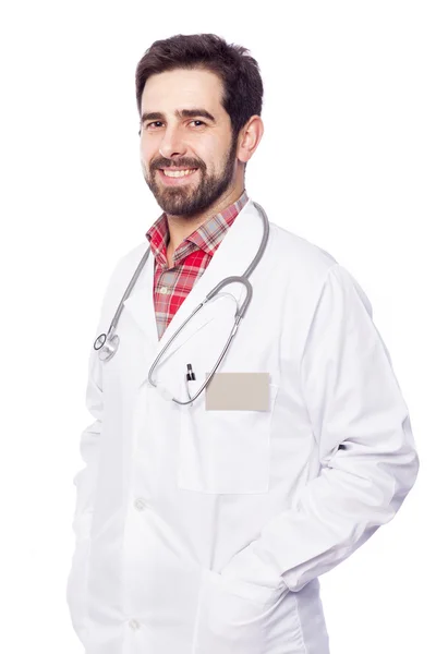 웃는 남자 의사의 초상화 — 스톡 사진