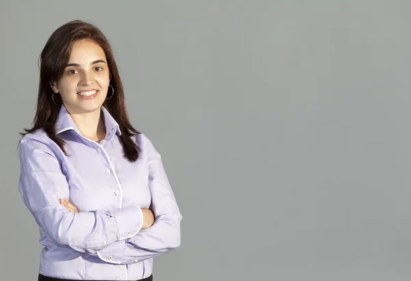 Mulher de negócios bonita sorrindo — Fotografia de Stock