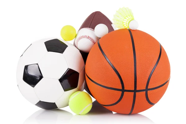 Комплект спортивных мячей — стоковое фото