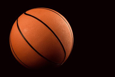 Siyah arka planda basketbol