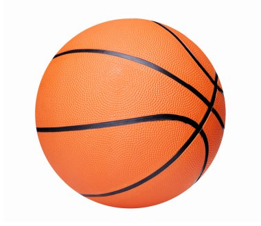 Beyaz arka plan üzerinde izole basketbol