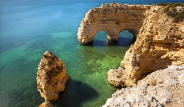Portekiz sahilde uzun pozlama