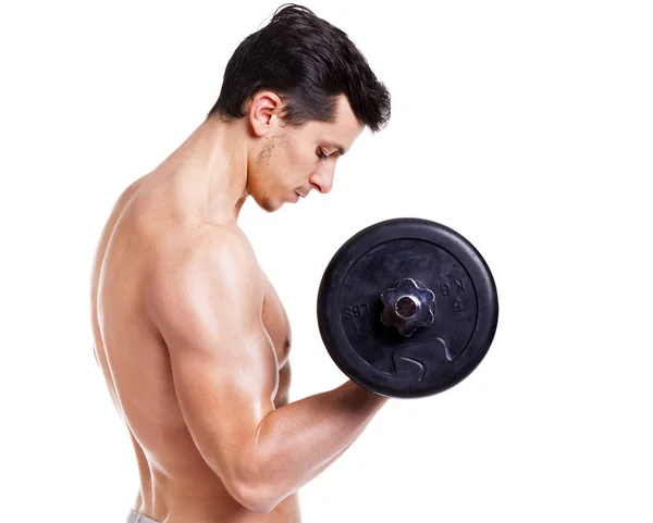 Fitness man lifting weights Stock Image