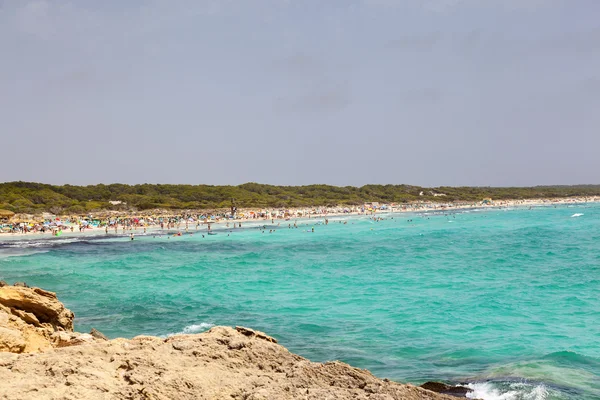 Plaży Es Trenc w Mallorca island — Zdjęcie stockowe