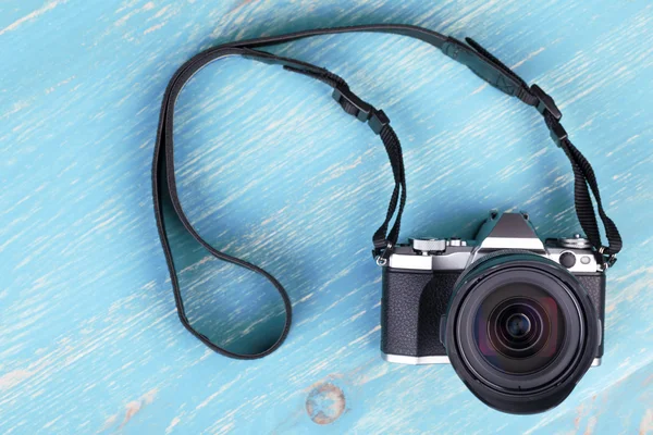 Digitale camera met retro stijl — Stockfoto