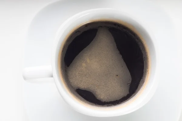 Tazza di caffè su sfondo bianco — Foto Stock